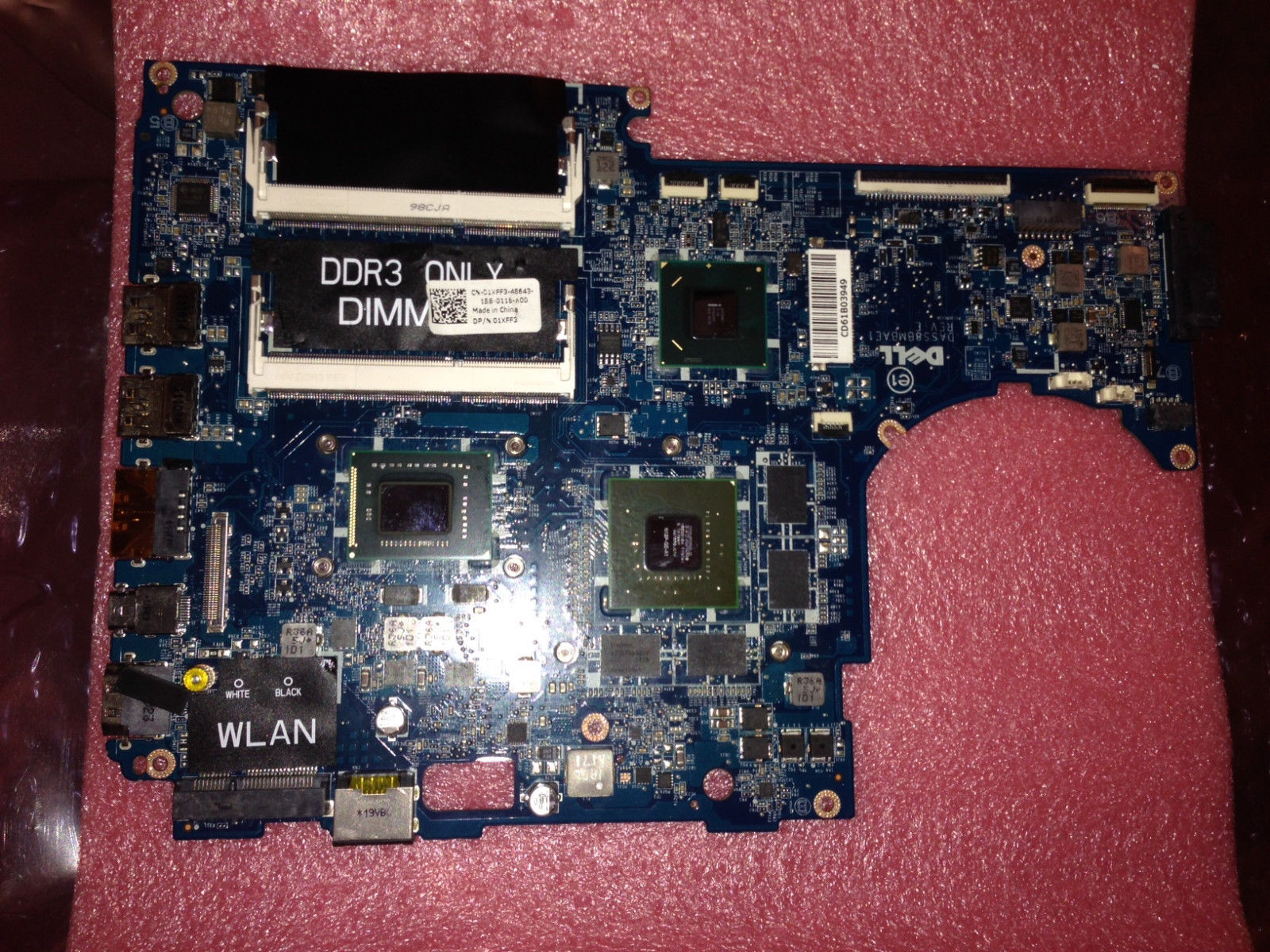 1XFF3 Dell XPS 15z L511z board i7-2640M 2GB NVIDIA GT525 DASS8BM